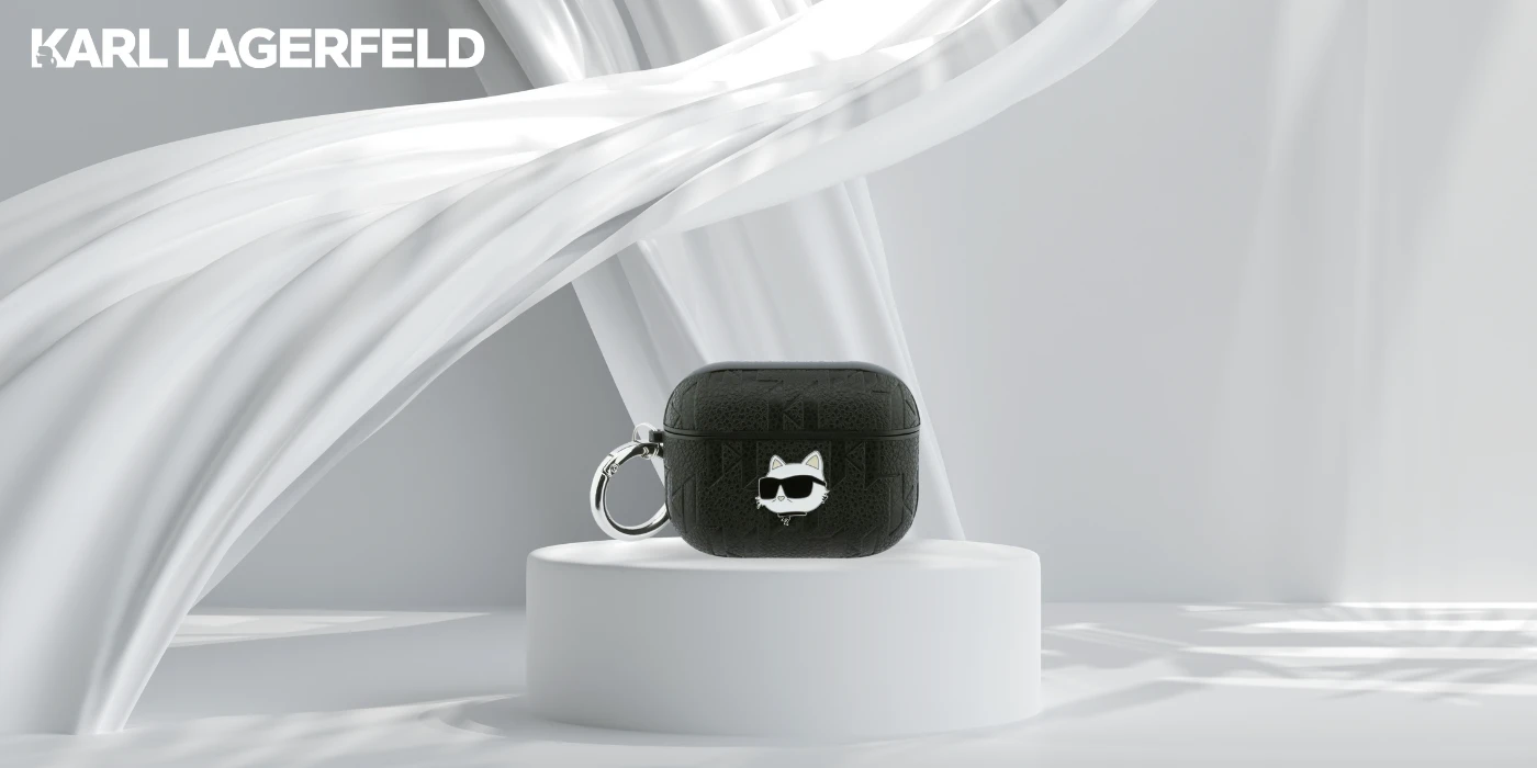 Dėklas Karl Lagerfeld Monogram Choupette Head Case for AirPods Pro 3 - Juodas aprašymas - Prekės nuotrauka Dėklas Karl Lagerfeld Monogram Choupette Head Case for AirPods Pro 3 - Juodas aprašymas - Prekės nuotrauka