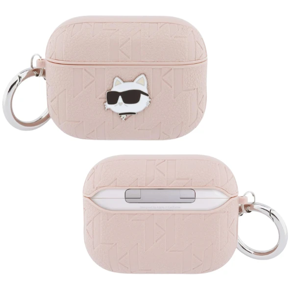 Dėklas Karl Lagerfeld Monogram Choupette Head Case for AirPods Pro 3 - Rožinė aprašymas - Prekės nuotrauka