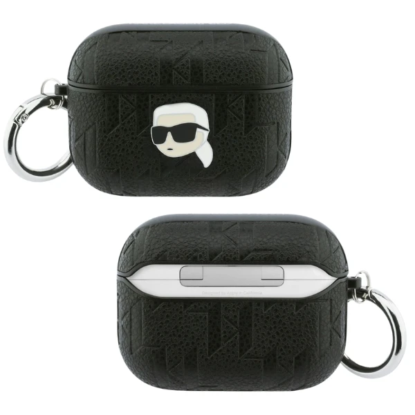 Dėklas Karl Lagerfeld Monogram Karl Head Case for AirPods Pro 3 - Juodas aprašymas - Prekės nuotrauka