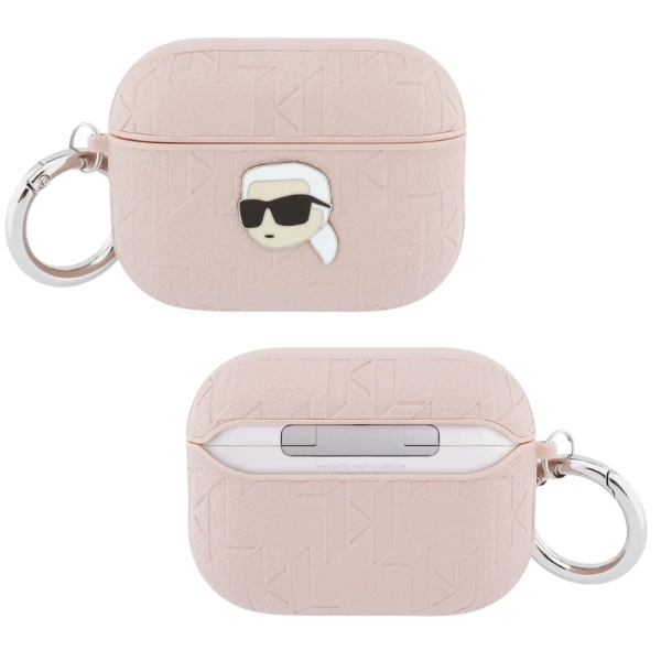 Dėklas Karl Lagerfeld Monogram Karl Head Case for AirPods Pro 3 - Rožinė aprašymas - Prekės nuotrauka