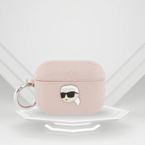 Dėklas Karl Lagerfeld Monogram Karl Head Case for AirPods Pro 3 - Rožinė aprašymas - Prekės nuotrauka
