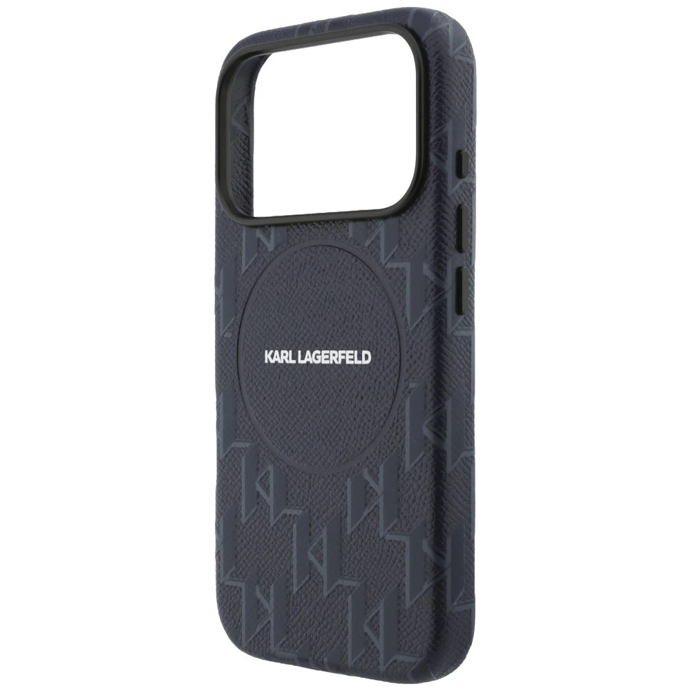Dėklas Karl Lagerfeld Monogram Logo MagSafe Case for iPhone 17 Pro - Mėlyna aprašymas - Prekės nuotrauka