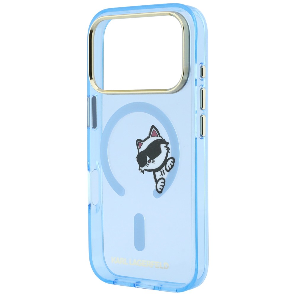 Dėklas Karl Lagerfeld Peekaboo Logo MagSafe case for iPhone 18 Pro / 17 Pro - light mėlynas aprašymas - Prekės nuotrauka