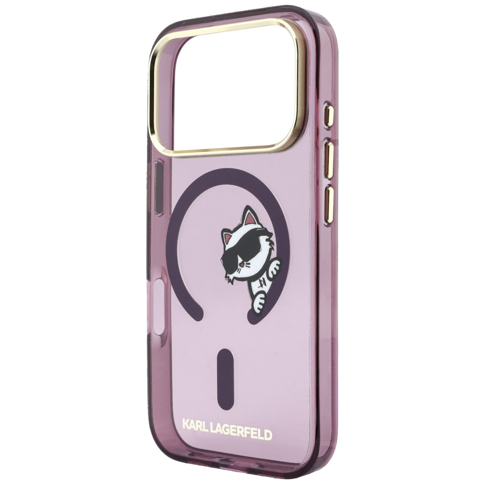 Dėklas Karl Lagerfeld Peekaboo Logo MagSafe case for iPhone 18 Pro Max / 17 Pro Max - burgundy aprašymas - Prekės nuotrauka
