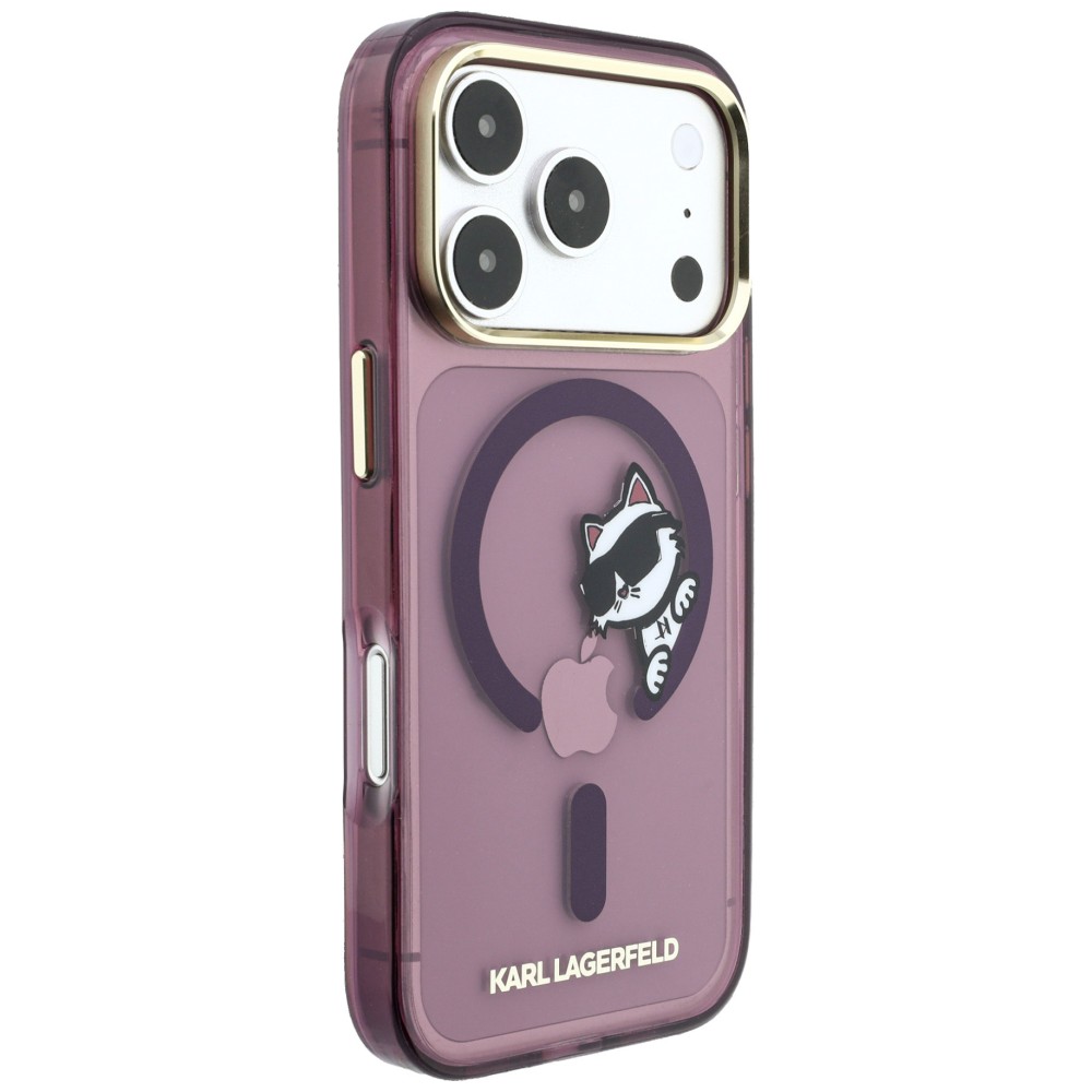 Dėklas Karl Lagerfeld Peekaboo Logo MagSafe case for iPhone 18 Pro Max / 17 Pro Max - burgundy aprašymas - Prekės nuotrauka