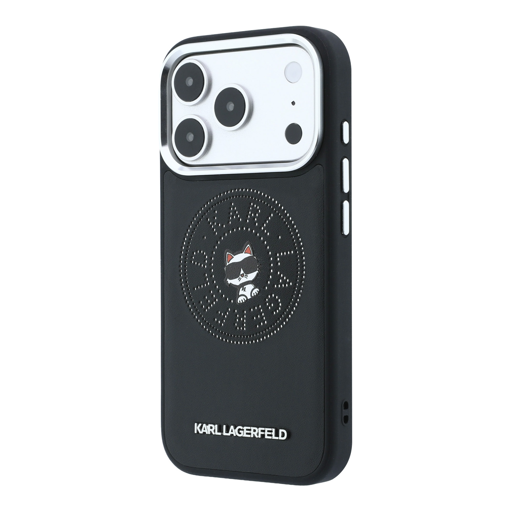 Karl Lagerfeld Point & Choupette Sketch MagSafe dėklas iPhone 18 Pro Max / 17 Pro Max - Juodas aprašymas - Prekės nuotrauka