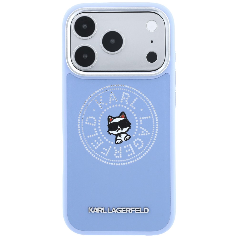 Karl Lagerfeld Point & Choupette Sketch MagSafe dėklas iPhone 18 Pro / 17 Pro - Mėlyna aprašymas - Prekės nuotrauka