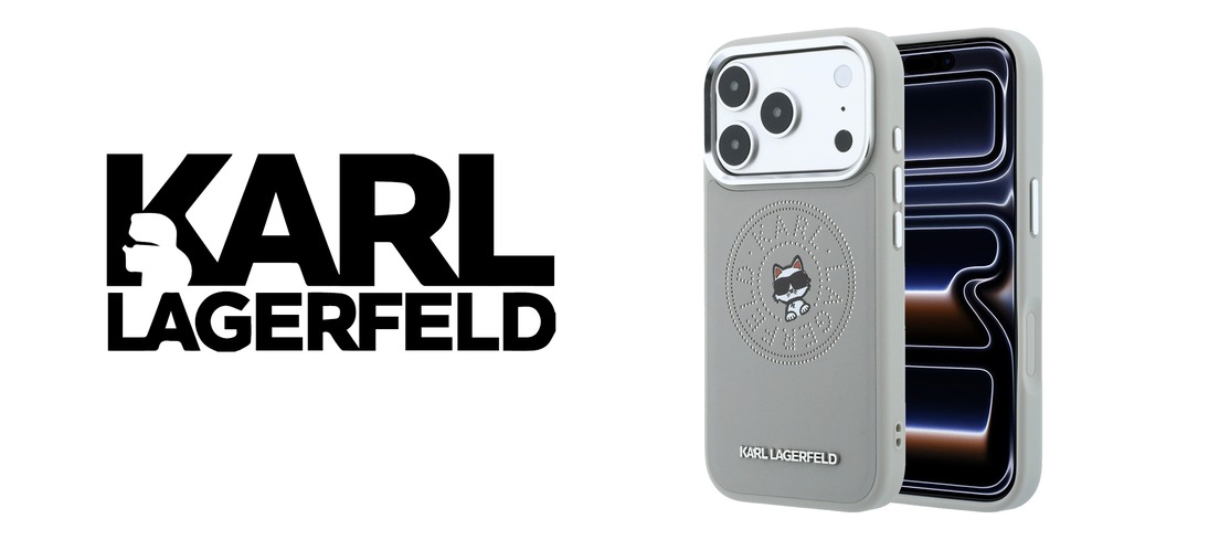 Karl Lagerfeld Point & Choupette eskizo MagSafe dėklas iPhone 18 Pro / 17 Pro - Pilkas aprašymas - Prekės nuotrauka
