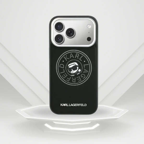Dėklas Karl Lagerfeld Point & Karl Sketch MagSafe Case for iPhone 17 Pro - Juodas aprašymas - Prekės nuotrauka