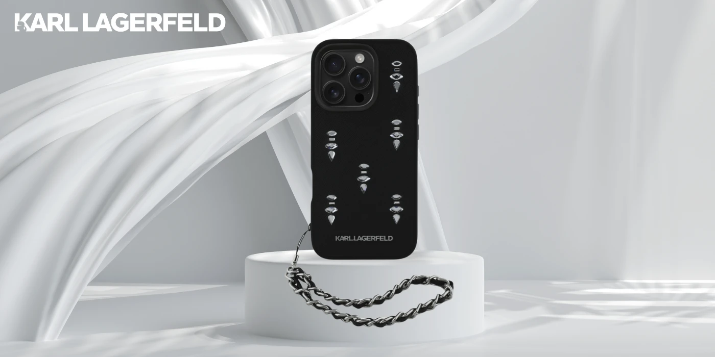 Dėklas Karl Lagerfeld Karlo Lagerfeldo Saffiano kristalai su grandine „iPhone 16 Pro Max“ dėklu – Juodas aprašymas - Prekės nuotrauka Dėklas Karl Lagerfeld Karlo Lagerfeldo Saffiano kristalai su grandine „iPhone 16 Pro Max“ dėklu – Juodas aprašymas - Prekės nuotrauka
