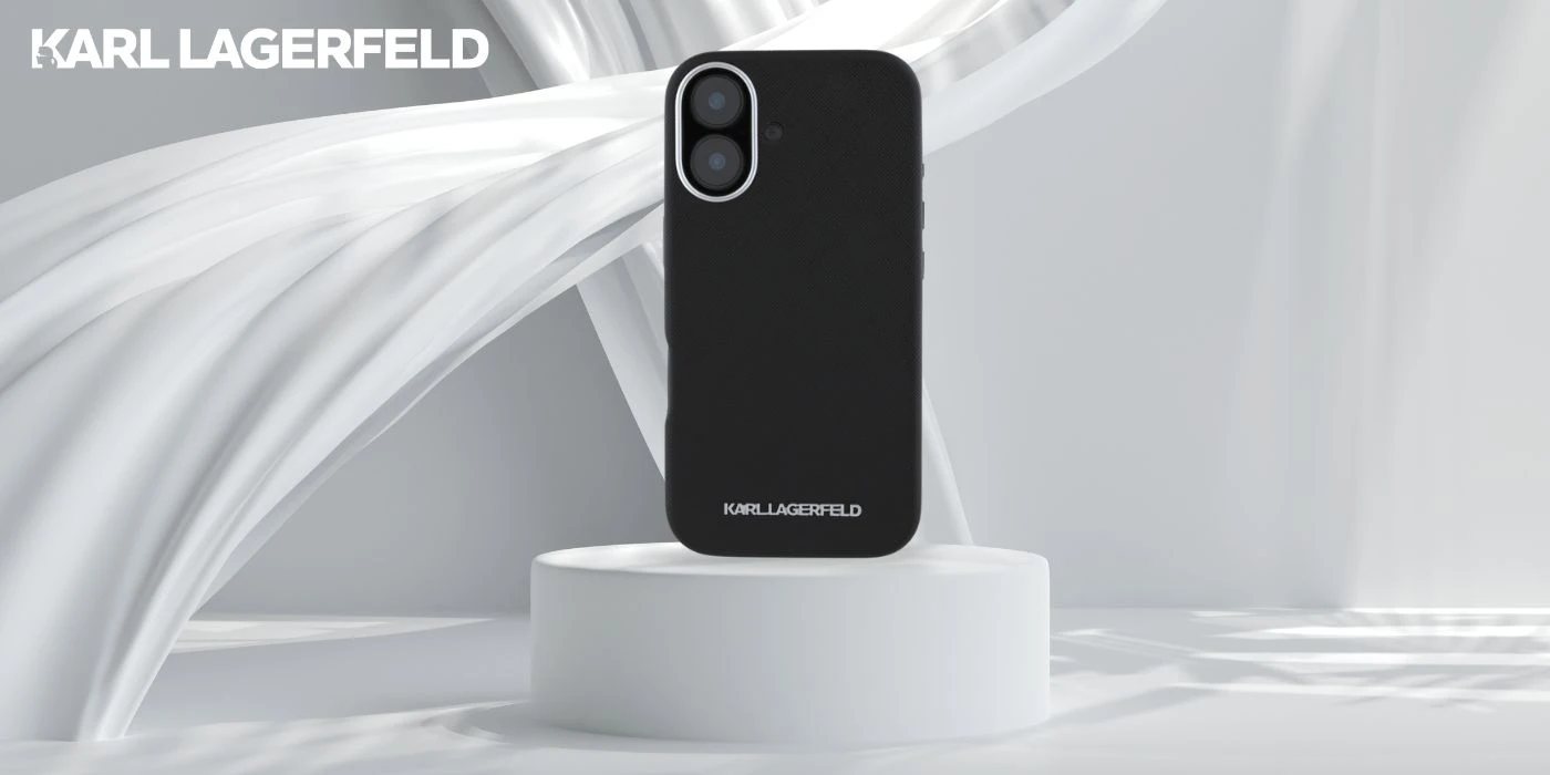 Karl Lagerfeld Saffiano Full Wrapped Elongated Metal Logo MagSafe Apple iPhone 16 dėklas telefonui juodos spalvos aprašymas - Prekės nuotrauka Karl Lagerfeld Saffiano Full Wrapped Elongated Metal Logo MagSafe Apple iPhone 16 dėklas telefonui juodos spalvos aprašymas - Prekės nuotrauka