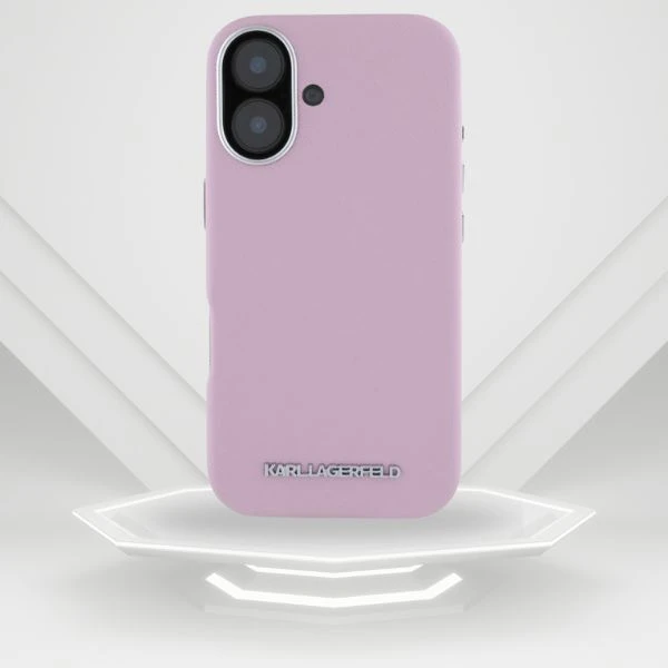 Karl Lagerfeld Saffiano Full Wrapped Elongated Metal Logo MagSafe Apple iPhone 16 dėklas telefonui rožinės spalvos aprašymas - Prekės nuotrauka Karl Lagerfeld Saffiano Full Wrapped Elongated Metal Logo MagSafe Apple iPhone 16 dėklas telefonui rožinės spalvos aprašymas - Prekės nuotrauka