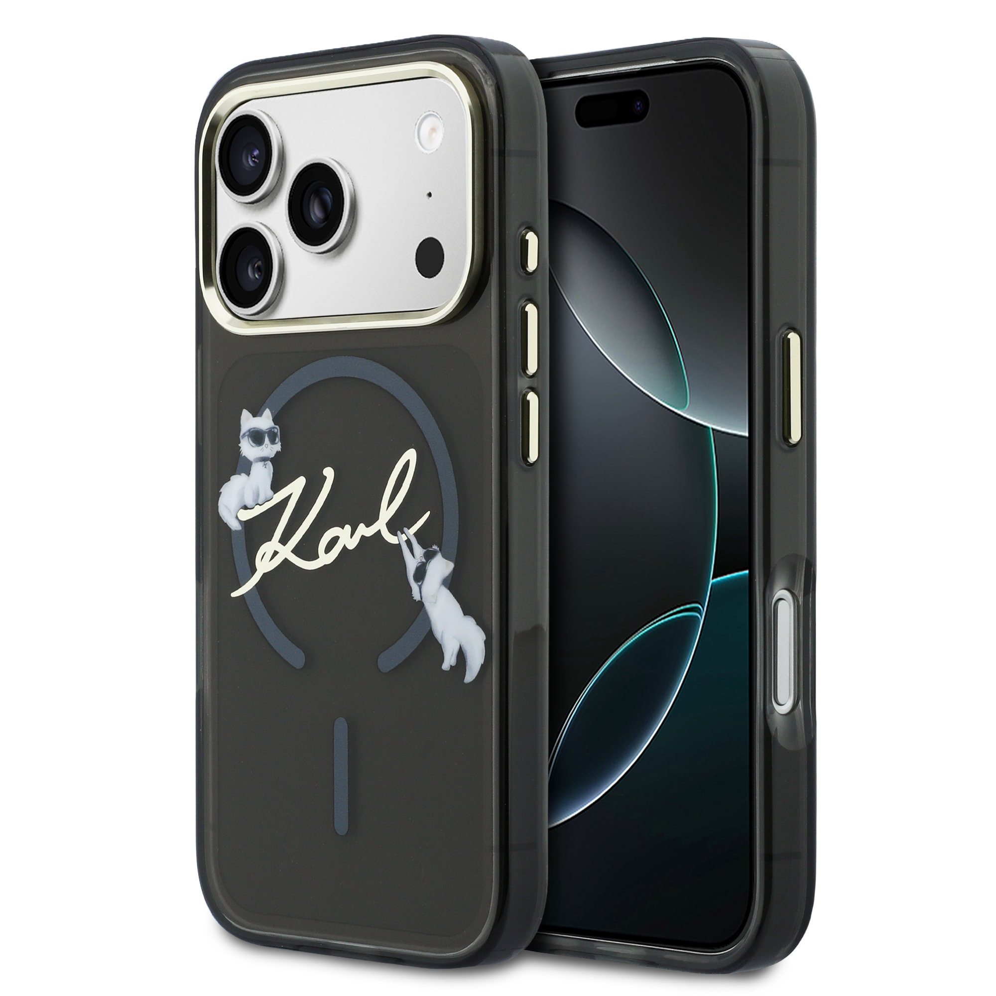 Dėklas Karl Lagerfeld Script Logo MagSafe Case for iPhone 18 Pro Max / 17 Pro Max - Juodas aprašymas - Prekės nuotrauka