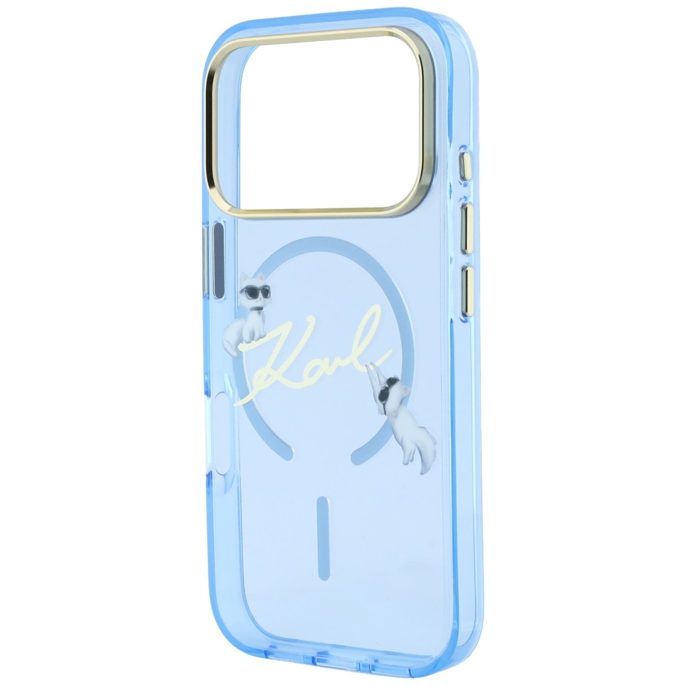 Dėklas Karl Lagerfeld Script Logo MagSafe Case for iPhone 18 Pro / 17 Pro - Light Mėlyna aprašymas - Prekės nuotrauka