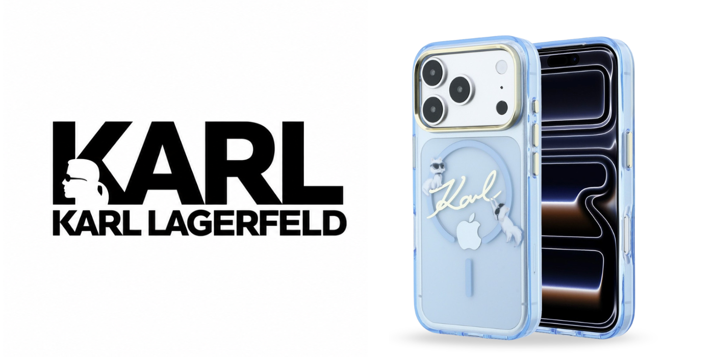 Dėklas Karl Lagerfeld Script Logo MagSafe Case for iPhone 18 Pro / 17 Pro - Light Mėlyna aprašymas - Prekės nuotrauka