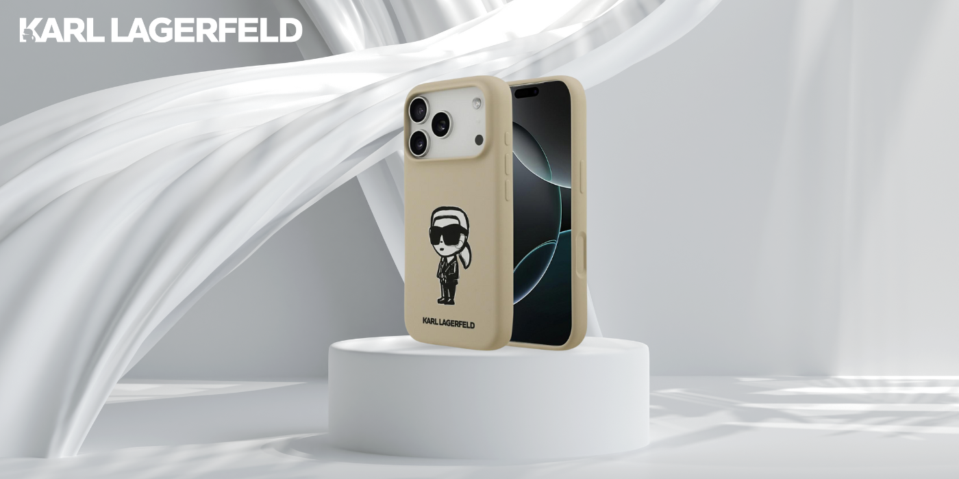 „Karl Lagerfeld“ silikoninis „Karl Sketch & Logo MagSafe“ dėklas, skirtas „iPhone 17 Pro“ – rudas aprašymas - Prekės nuotrauka