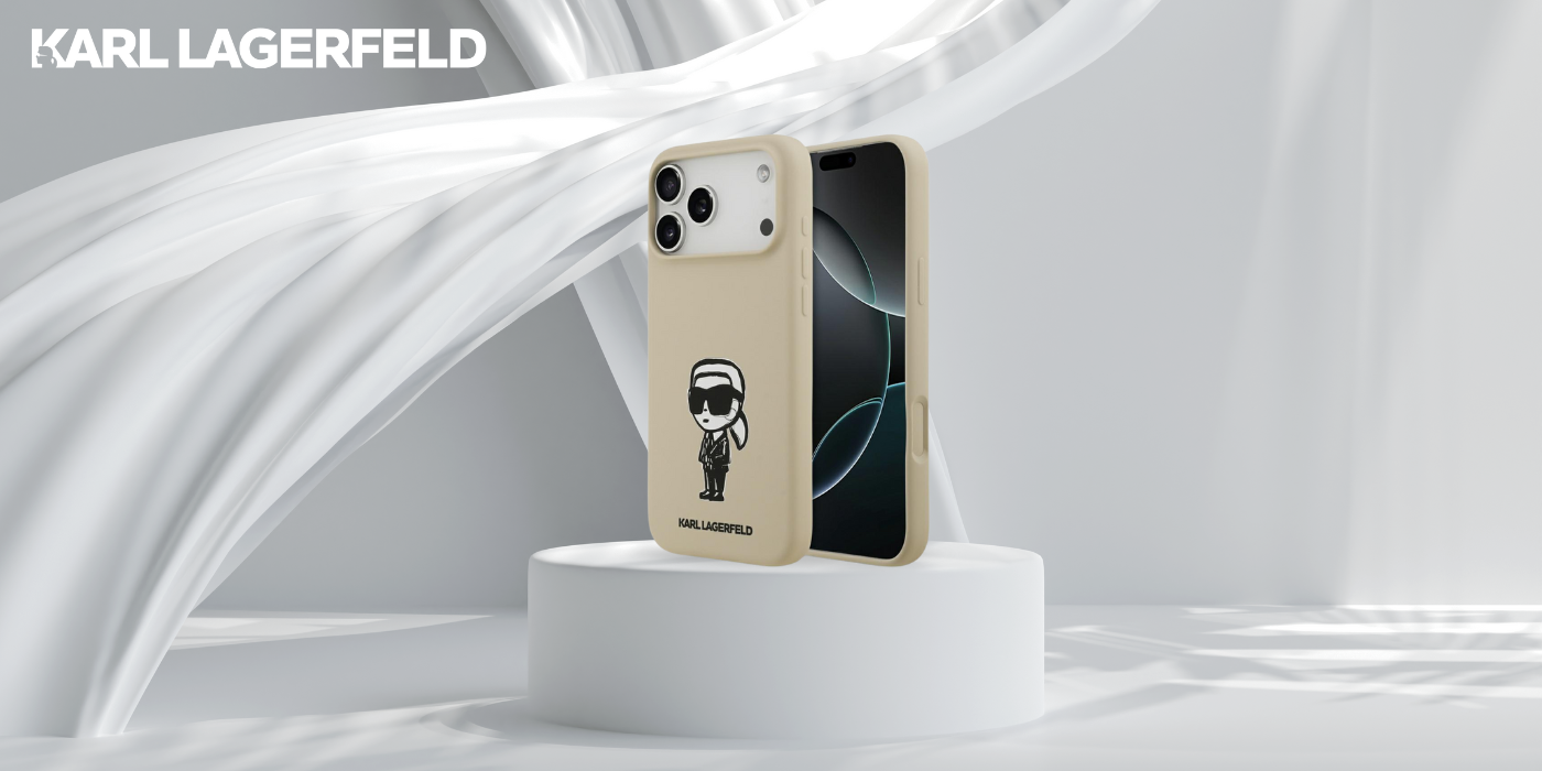 Dėklas Karl Lagerfeld Silicone Karl Sketch & Logo MagSafe Case for iPhone 17 Pro Max - Brown aprašymas - Prekės nuotrauka
