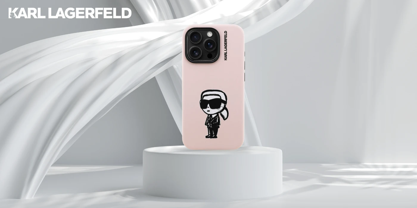 Dėklas Karl Lagerfeld Silicone Karl Sketch MagSafe Case for iPhone 16 Pro Max - Rožinė aprašymas - Prekės nuotrauka