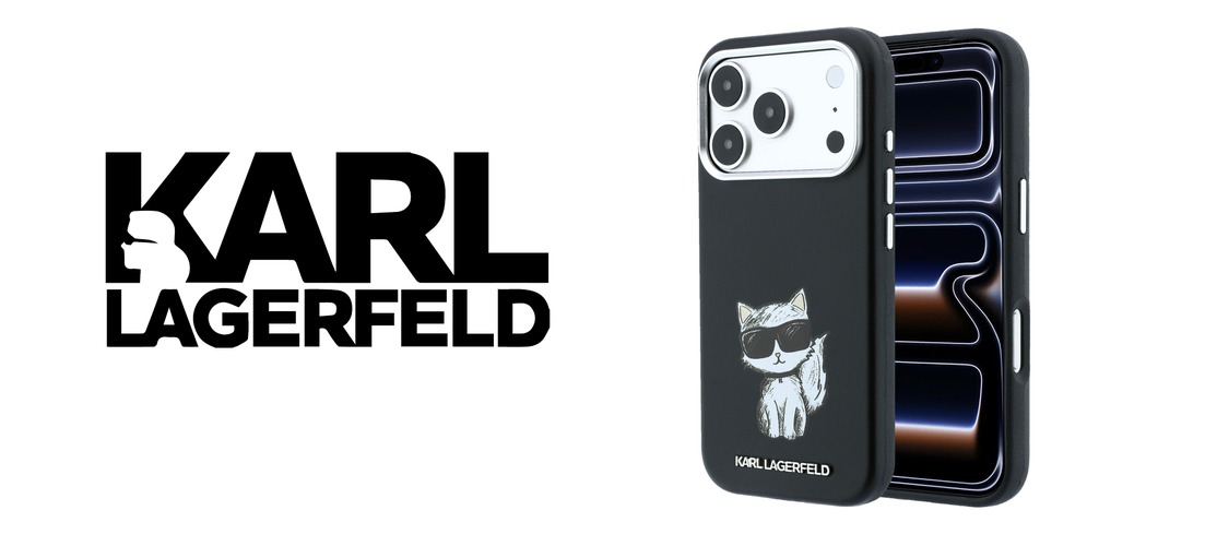 Karl Lagerfeld Smooth Choupette Sketch MagSafe dėklas iPhone 18 Pro Max / 17 Pro Max - Juodas aprašymas - Prekės nuotrauka