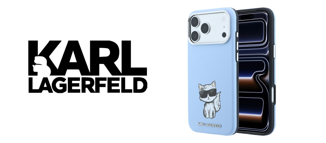 Dėklas Karl Lagerfeld Smooth Choupette Sketch MagSafe Case for iPhone 18 Pro Max / 17 Pro Max - Light Mėlyna aprašymas - Prekės nuotrauka