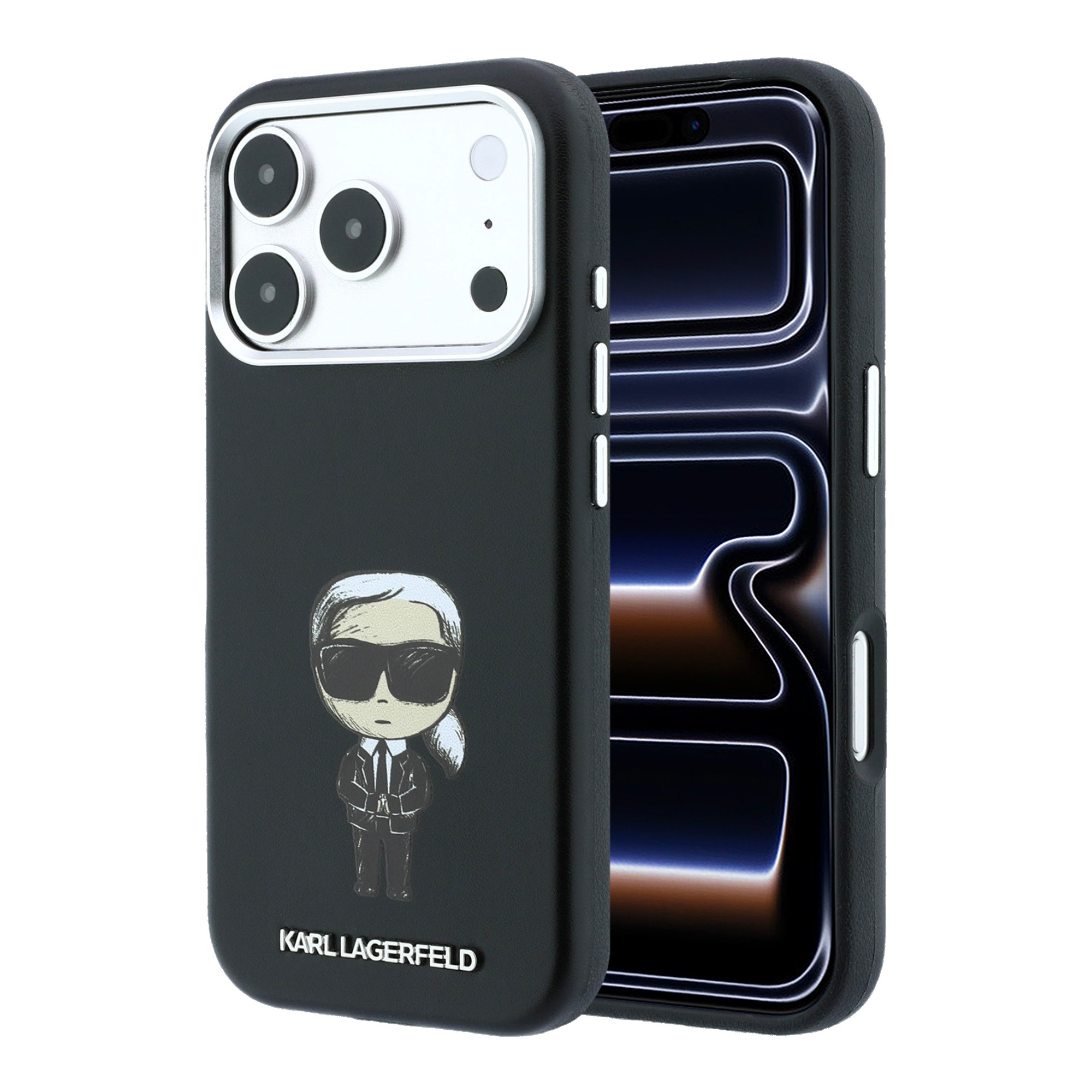 Karl Lagerfeld Smooth Ikonik Sketch MagSafe dėklas iPhone 18 Pro Max / 17 Pro Max - Juodas aprašymas - Prekės nuotrauka