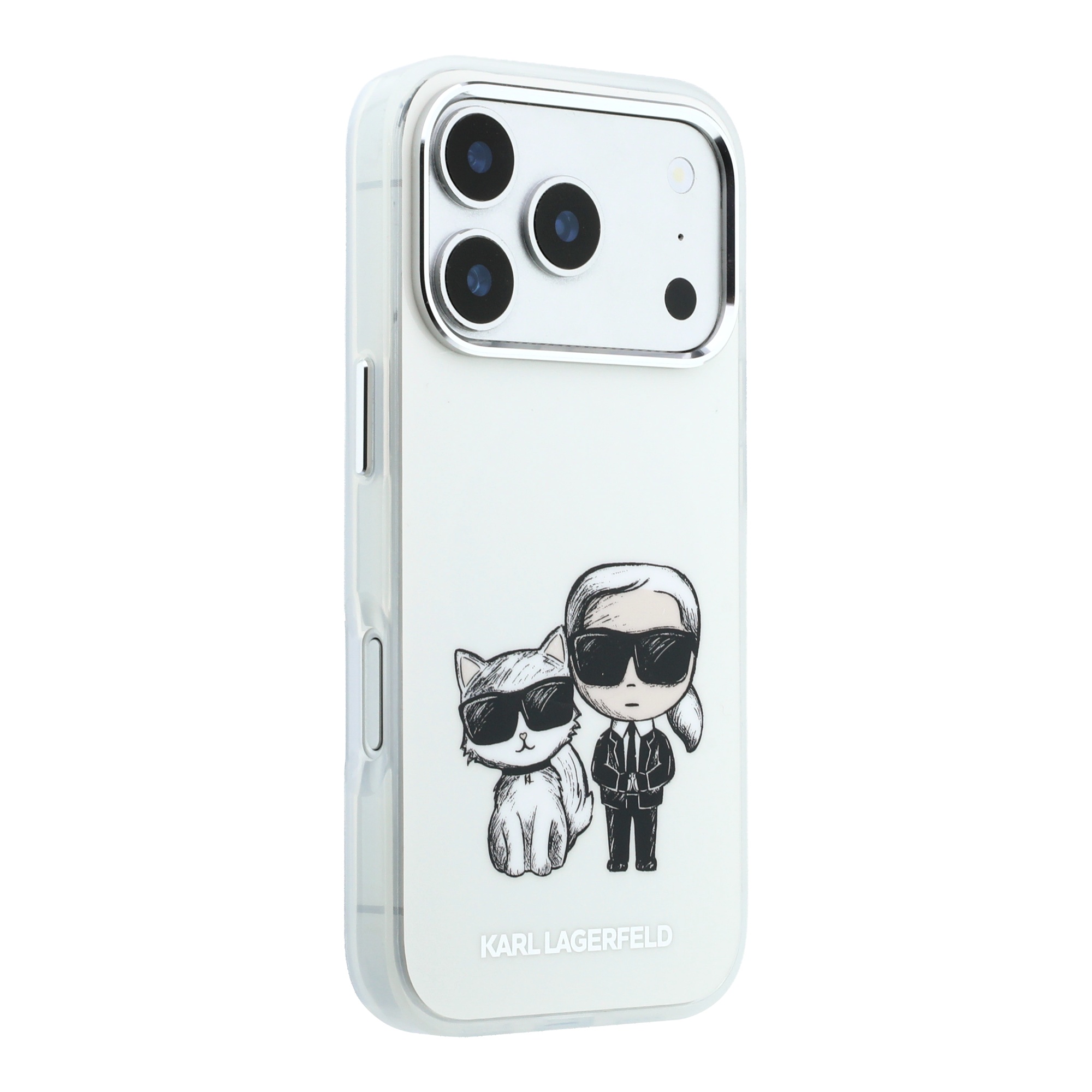 Dėklas Karl Lagerfeld Smooth Karl & Choupette Bodies Sketch MagSafe Case for iPhone 18 Pro / 17 Pro - rusvai gelsvas aprašymas - Prekės nuotrauka