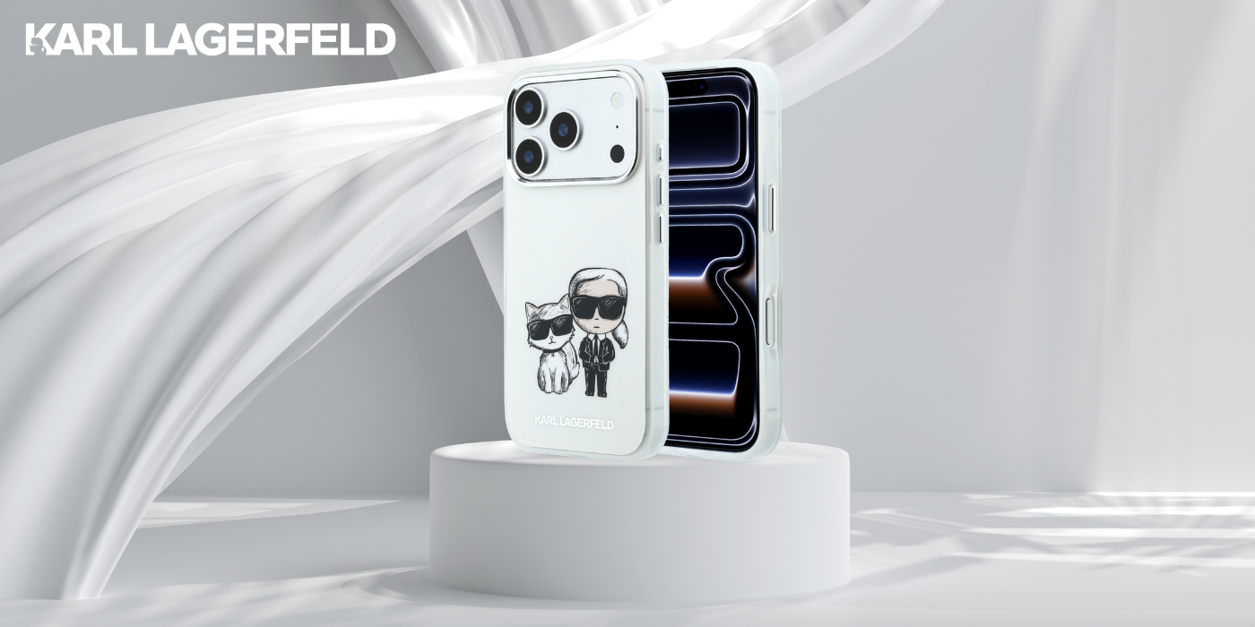 Dėklas Karl Lagerfeld Smooth Karl & Choupette Bodies Sketch MagSafe Case for iPhone 18 Pro / 17 Pro - rusvai gelsvas aprašymas - Prekės nuotrauka