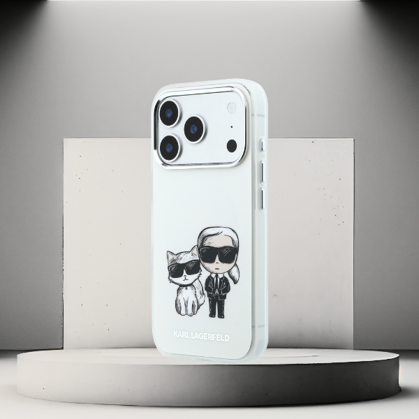 Dėklas Karl Lagerfeld Smooth Karl & Choupette Bodies Sketch MagSafe Case for iPhone 18 Pro Max / 17 Pro Max rusvai gelsvas aprašymas - Prekės nuotrauka