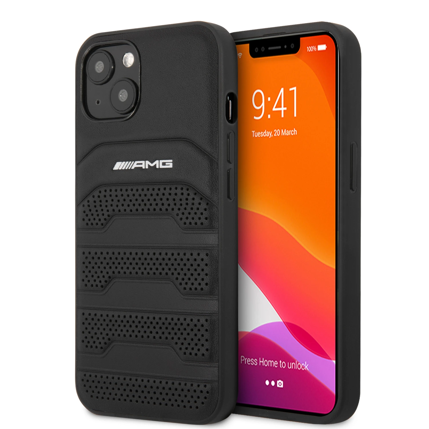 Dėklas Mercedes AMG Debossed Lines Case for iPhone 13 / 14 / 15 - Juodas aprašymas - Prekės nuotrauka