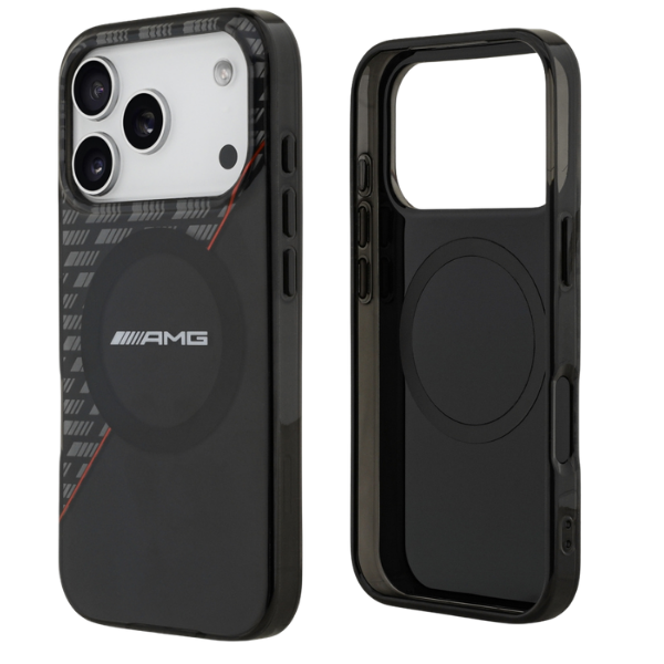 Dėklas Mercedes AMG IML Double Layer Rhombs MagSafe Case for iPhone 18 Pro / 17 Pro - Juodas and Raudona aprašymas - Prekės nuotrauka