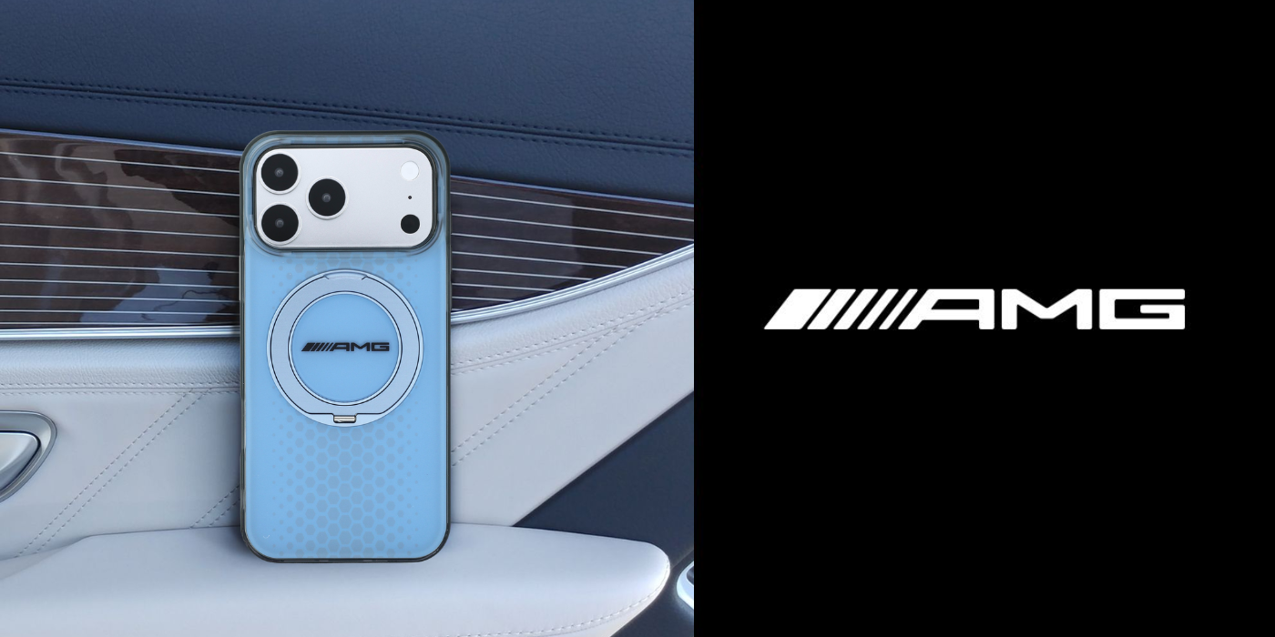 Dėklas Mercedes AMG IML Double Layer Urban Line with Ring Stand MagSafe case for iPhone 18 Pro Max / 17 Pro Max - mėlynas aprašymas - Prekės nuotrauka