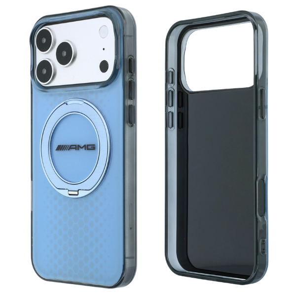 Dėklas Mercedes AMG IML Double Layer Urban Line with Ring Stand MagSafe case for iPhone 18 Pro Max / 17 Pro Max - mėlynas aprašymas - Prekės nuotrauka
