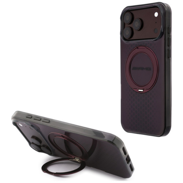 Mercedes AMG IML Double Layer Urban Line with Ring Stand MagSafe case for iPhone 18 Pro Max / 17 Pro Max - burgundy aprašymas - Prekės nuotrauka