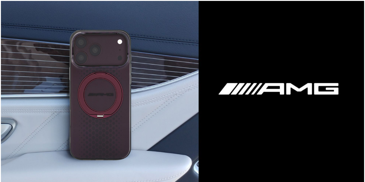 Mercedes AMG IML Double Layer Urban Line with Ring Stand MagSafe case for iPhone 18 Pro Max / 17 Pro Max - burgundy aprašymas - Prekės nuotrauka
