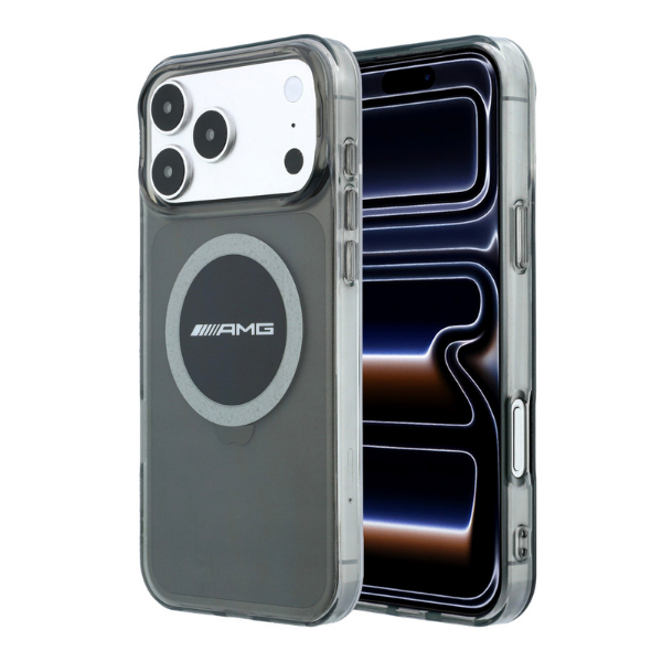 Dėklas Mercedes AMG IML Transparent Bicolor Block MagSafe Case for iPhone 18 Pro Max / 17 Pro Max - Juodas and Gray aprašymas - Prekės nuotrauka