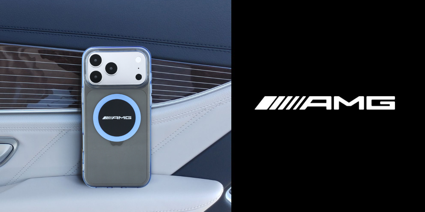 Dėklas Mercedes AMG IML Transparent Bicolor Block MagSafe Case for iPhone 18 Pro Max / 17 Pro Max - Juodas and Mėlyna aprašymas - Prekės nuotrauka