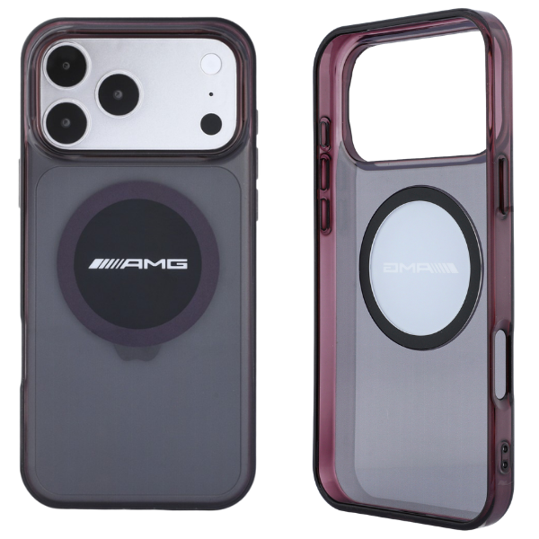 Dėklas Mercedes AMG IML Transparent Bicolor Block MagSafe Case for iPhone 18 Pro Max / 17 Pro Max - Juodas and Burgundy aprašymas - Prekės nuotrauka