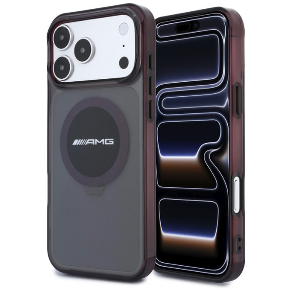 Dėklas Mercedes AMG IML Transparent Bicolor Block MagSafe Case for iPhone 18 Pro Max / 17 Pro Max - Juodas and Burgundy aprašymas - Prekės nuotrauka