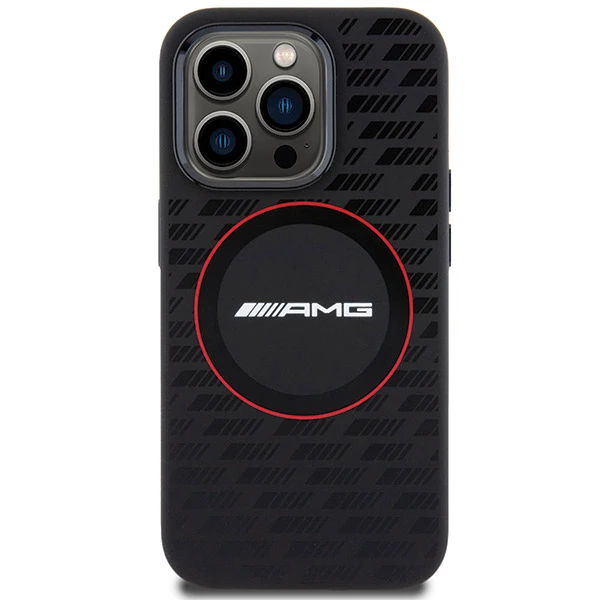 Dėklas Mercedes AMG Silicone Carbon Pattern MagSafe Case for iPhone 13 / 14 / 15 - Juodas aprašymas - Prekės nuotrauka