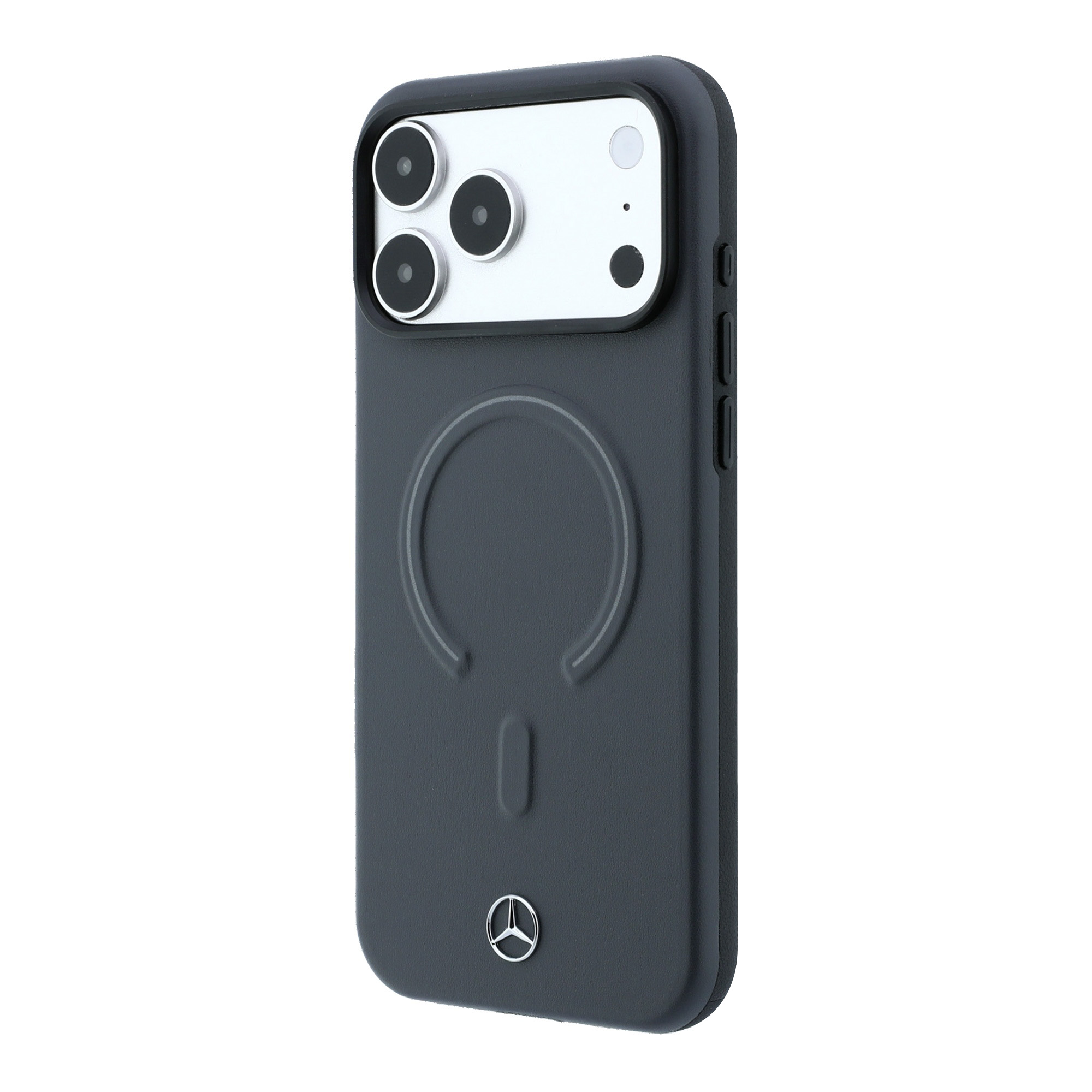 Mercedes Leather 3D MagSafe dėklas, skirtas iPhone 18 Pro Max / 17 Pro Max – antracitas aprašymas - Prekės nuotrauka