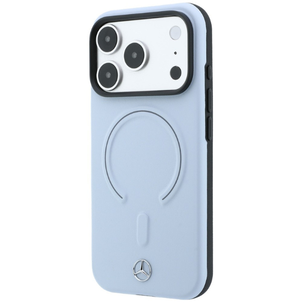 Dėklas Mercedes Leather 3D MagSafe Case for iPhone 18 Pro / 17 Pro - Mėlyna aprašymas - Prekės nuotrauka