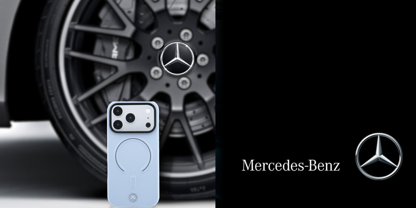 Dėklas Mercedes Leather 3D MagSafe Case for iPhone 18 Pro / 17 Pro - Mėlyna aprašymas - Prekės nuotrauka