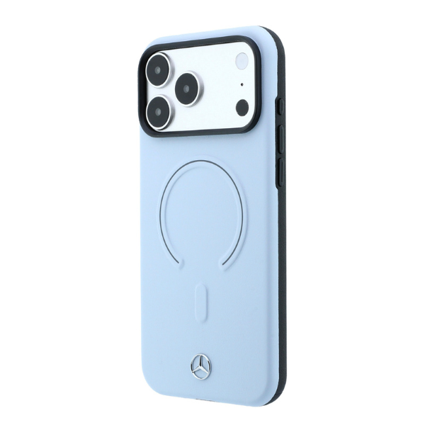 Dėklas Mercedes Leather 3D MagSafe Case for iPhone 18 Pro Max / 17 Pro Max - Mėlyna aprašymas - Prekės nuotrauka