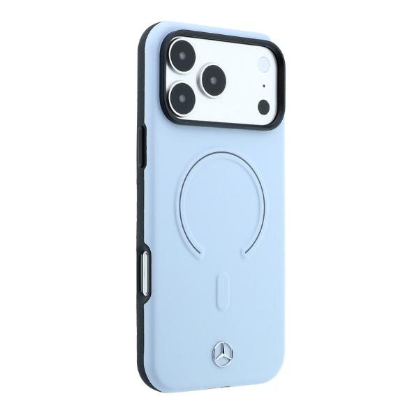 Dėklas Mercedes Leather 3D MagSafe Case for iPhone 18 Pro Max / 17 Pro Max - Mėlyna aprašymas - Prekės nuotrauka