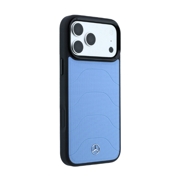 Dėklas Mercedes Leather Mesh with Bow Line MagSafe Case for iPhone 18 Pro / 17 Pro - Mėlyna aprašymas - Prekės nuotrauka