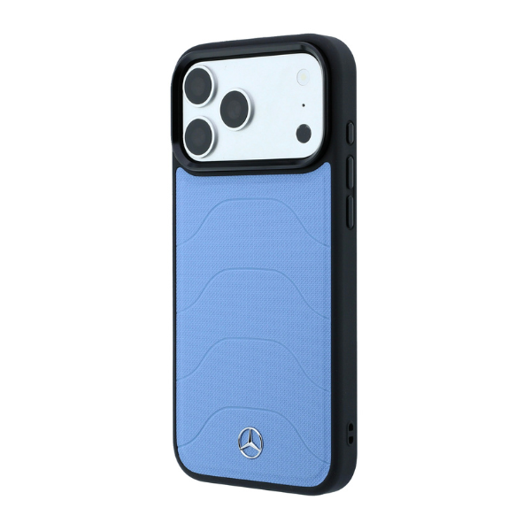 Dėklas Mercedes Leather Mesh with Bow Line MagSafe Case for iPhone 18 Pro / 17 Pro - Mėlyna aprašymas - Prekės nuotrauka