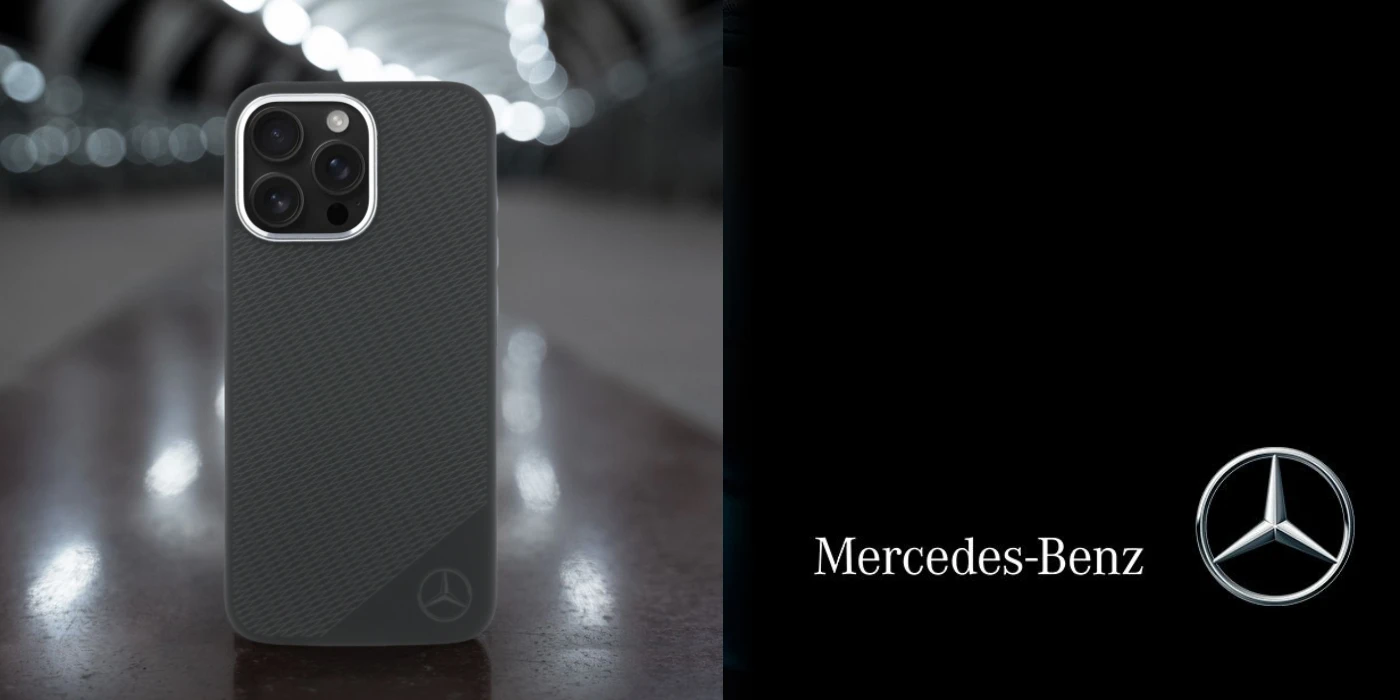 IPHONE 16 PRO Mercedes Silikoninis Tonal Logo Wood Pattern MagSafe (MEHMP16L23SUGDK) dėklas telefonui juodos spalvos aprašymas - Prekės nuotrauka