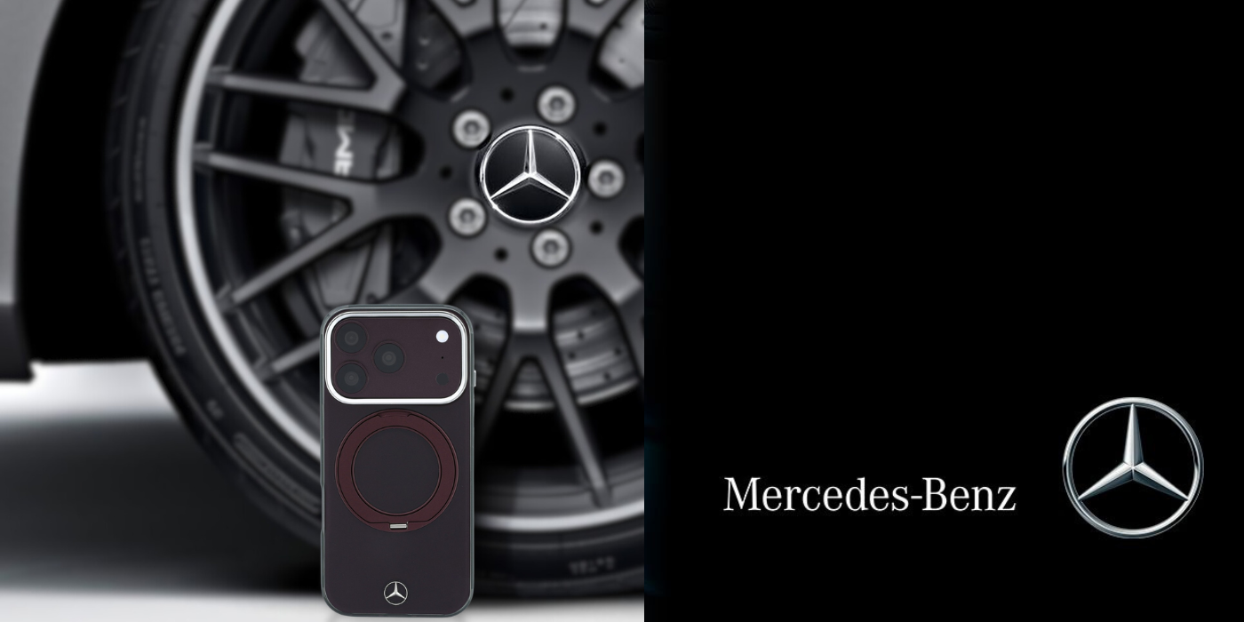 Dėklas Mercedes Ring Stand Iconic Logo MagSafe case for iPhone 18 Pro / 17 Pro - burgundy aprašymas - Prekės nuotrauka