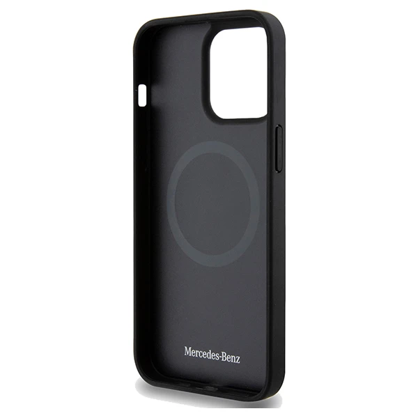 Mercedes Smooth Leather MagSafe dėklas, skirtas iPhone 15 Pro - Navy aprašymas - Prekės nuotrauka