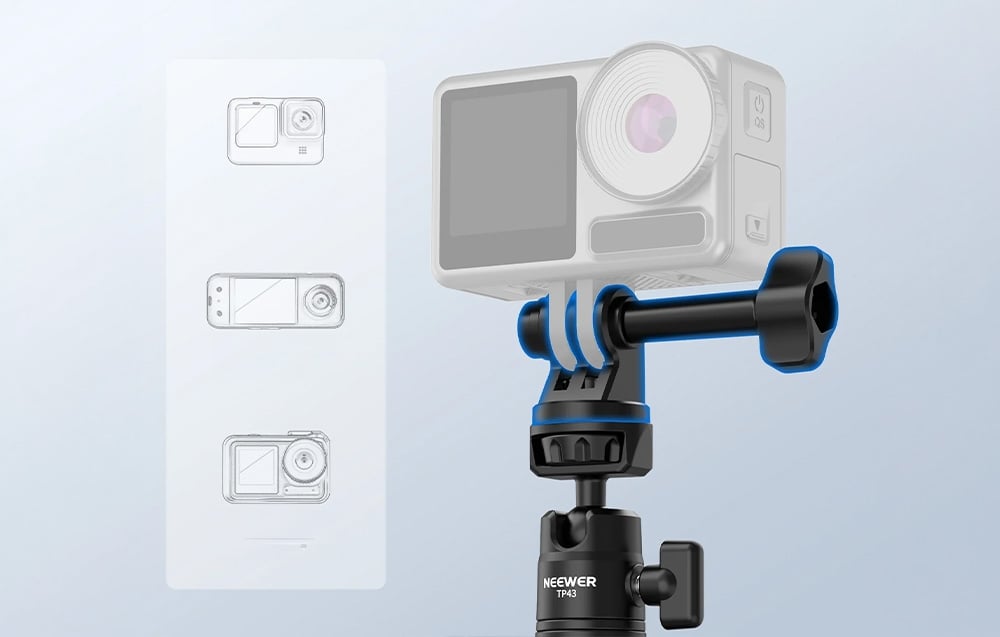 NEEWER TP43 Foldable Tripod with Selfie Stick Function aprašymas - Prekės nuotrauka